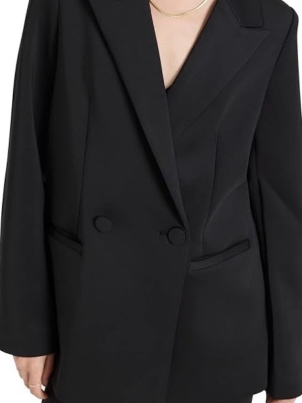 Good American Oversized Black Blazer